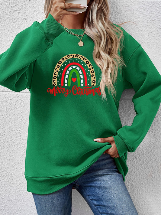 MERRY CHRISTMAS Graphic Sweatshirt-Jewearrings