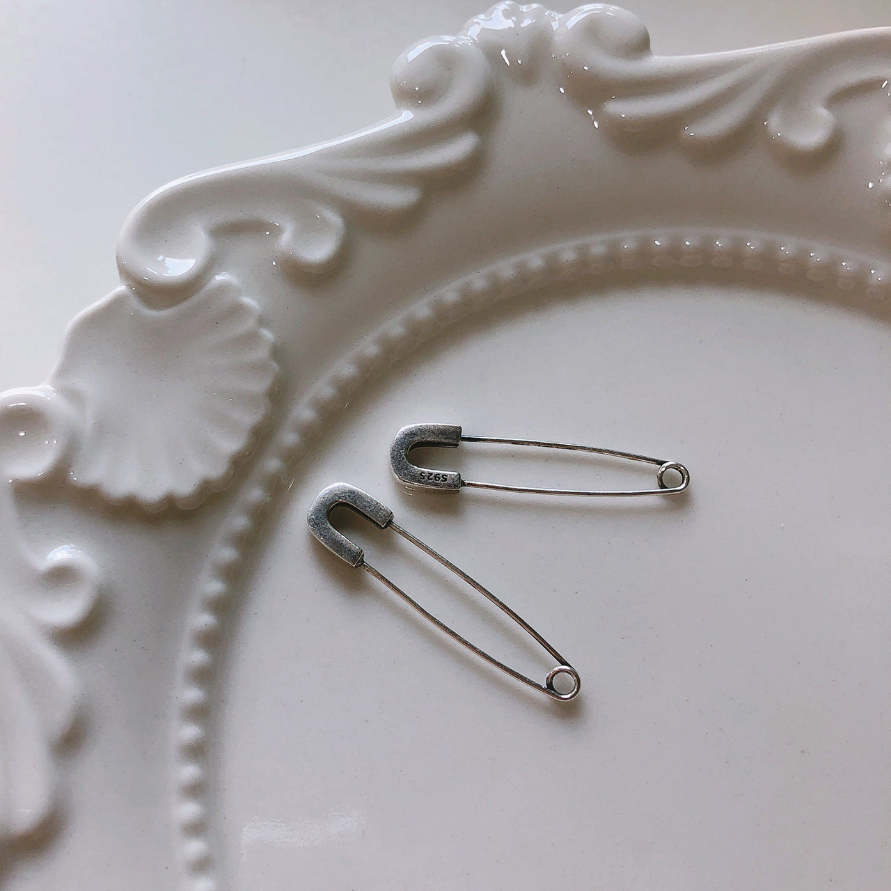 925 Sterling Silver Vintage Pin Stud Earrings-Jewearrings