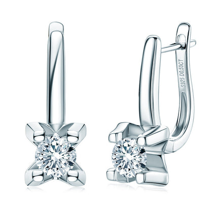 Moissanite Earrings S925 Sterling Silver-Jewearrings