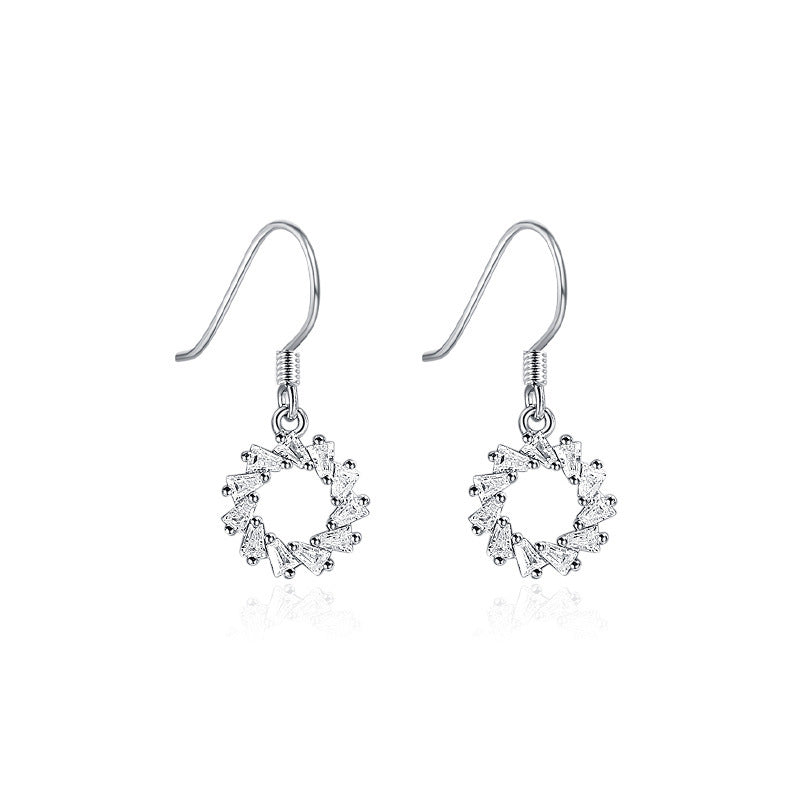 Sterling Silver S925 Circle Shape Earrings-Jewearrings