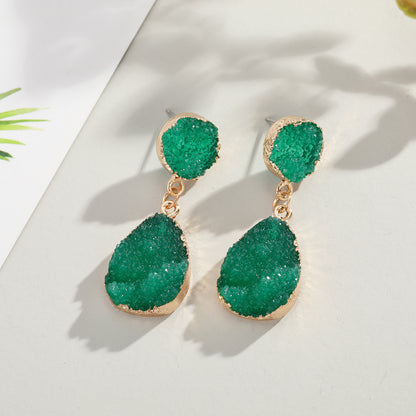 Crystal Bud Earrings Fashion Personality Water Drop-Jewearrings