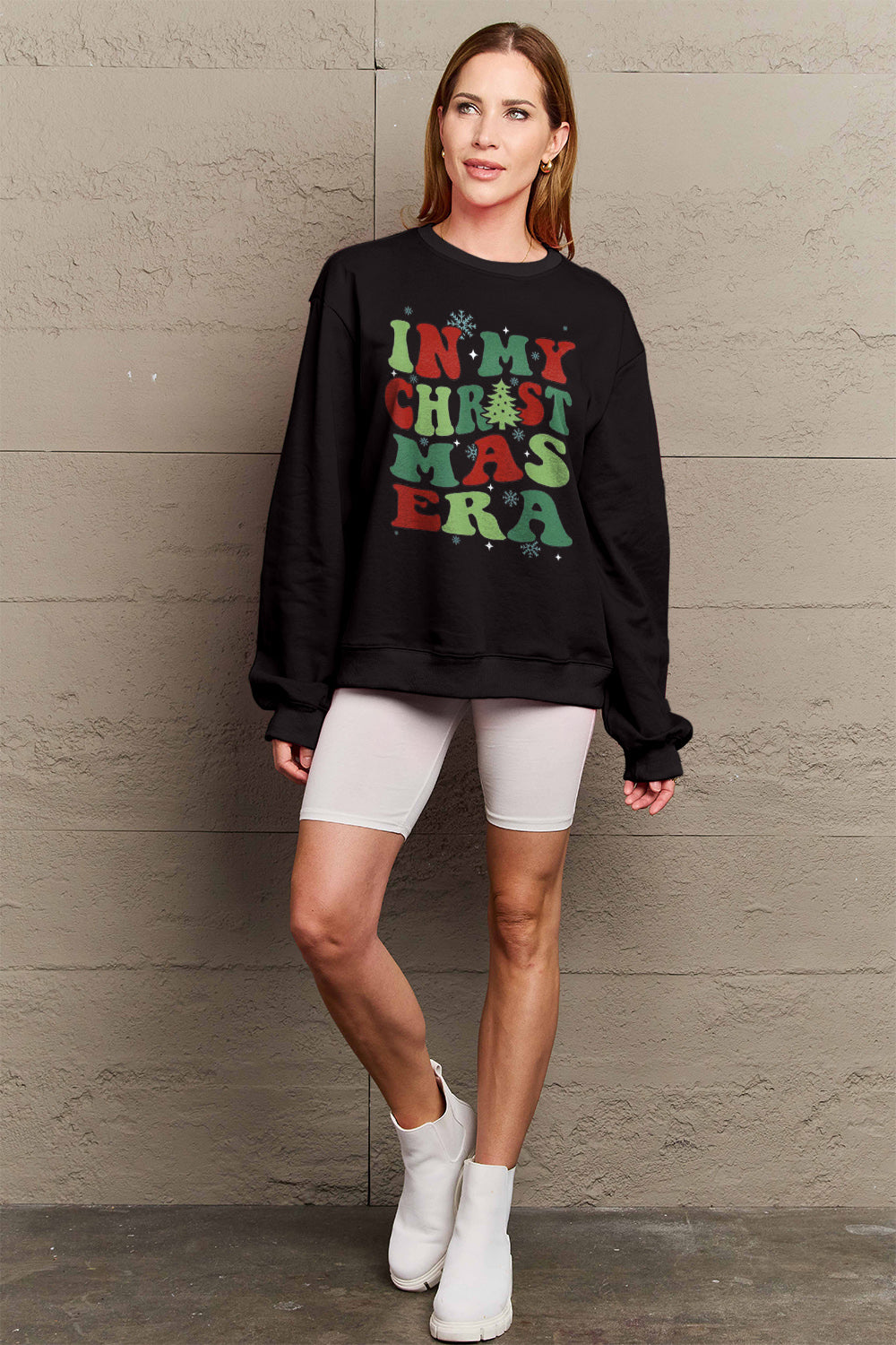 Simply Love Full Size IN MY CHRISTMAS ERA Long Sleeve Sweatshirt-Jewearrings