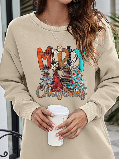 MERRY CHRISTMAS Graphic Sweatshirt-Jewearrings