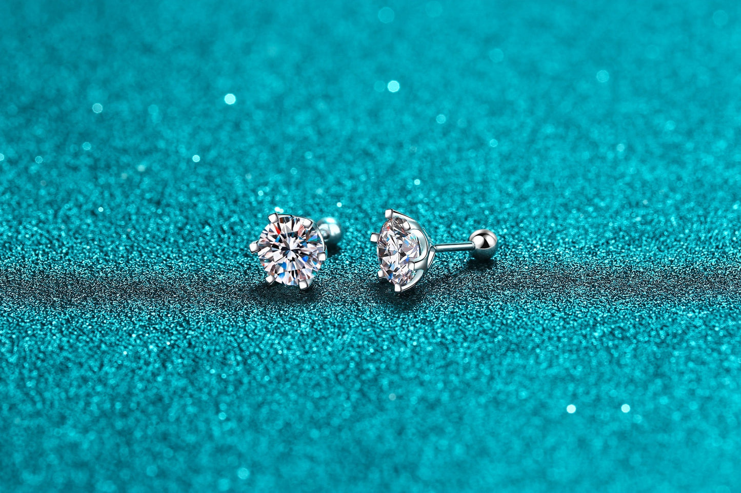 Earrings 925 Sterling Silver High-grade Six-claw Moissanite Earrings-Jewearrings