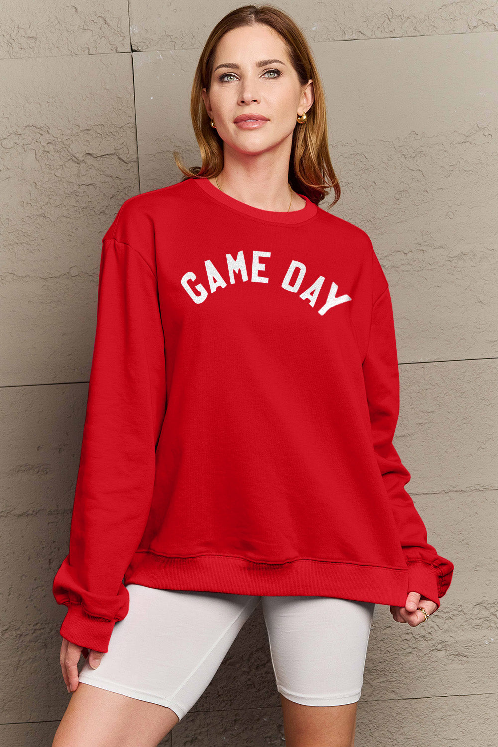 Simply Love Full Size GAME DAY Graphic Sweatshirt-Jewearrings