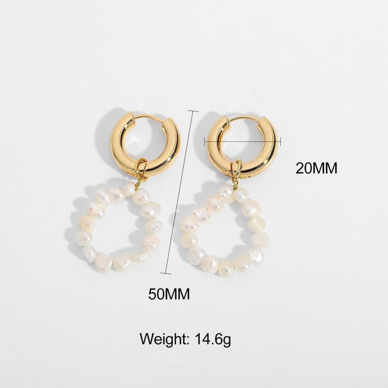 Women's Trendy Pearl Element Earrings-Jewearrings