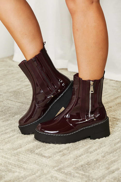 Forever Link Side Zip Platform Boots-Jewearrings