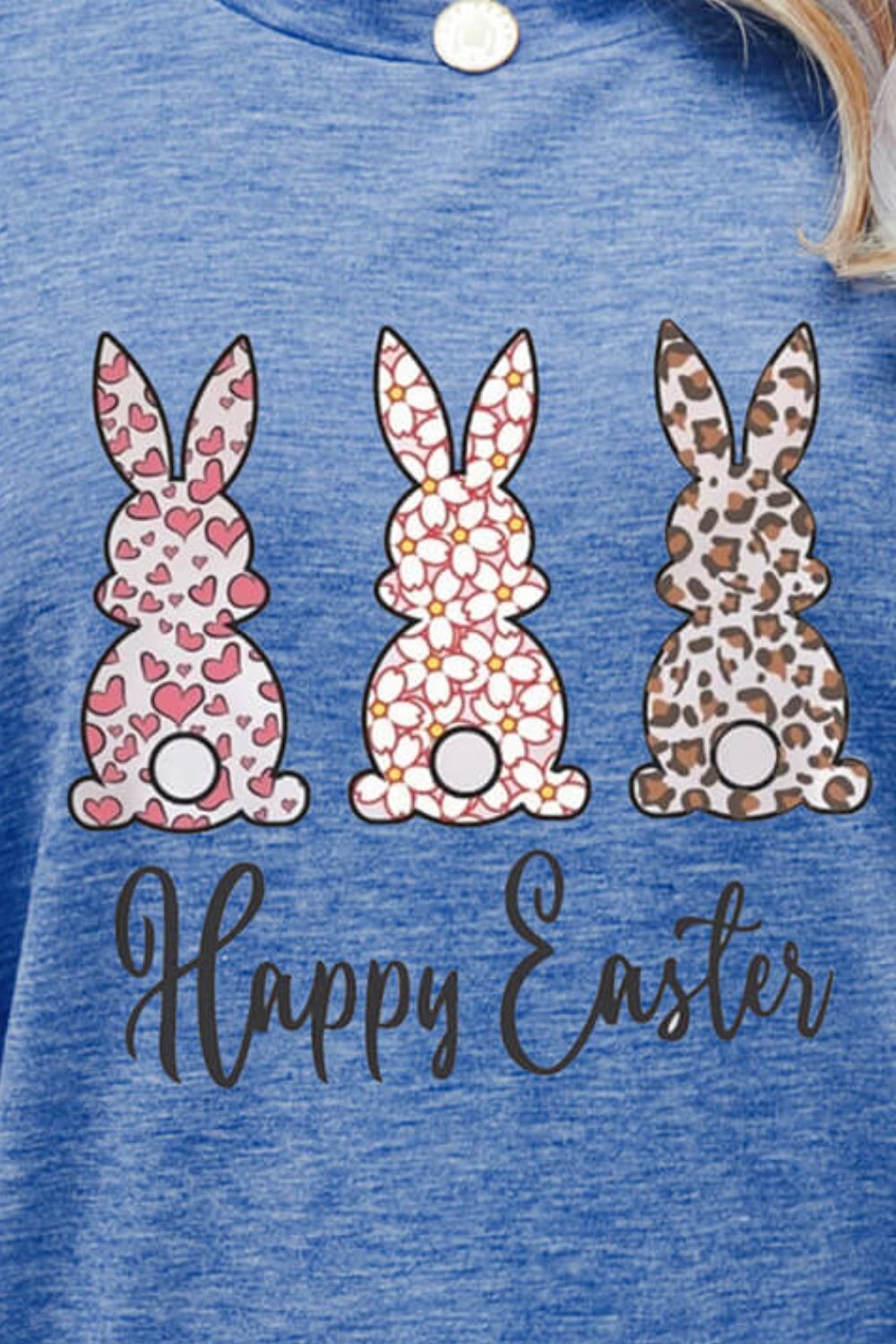 HAPPY EASTER Graphic Short Sleeve Tee-Jewearrings