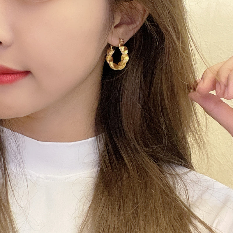 Women's High-end Ring Hoop Earrings-Jewearrings