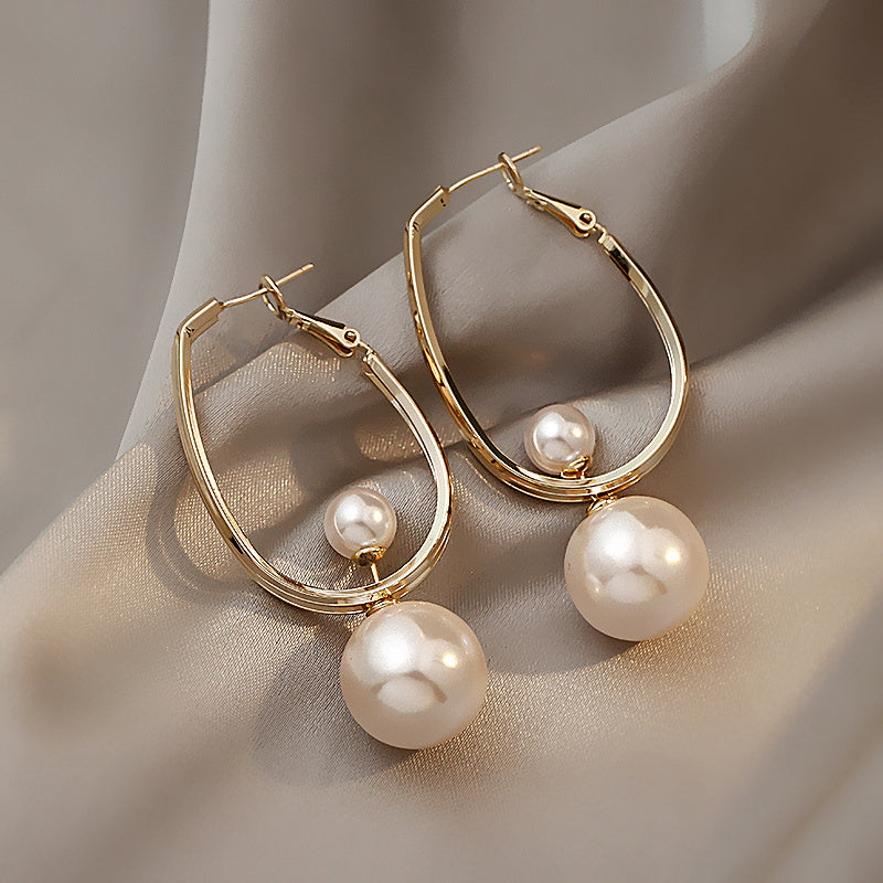 Women's High-end Trendy Niche Design Pearl Earrings-Jewearrings