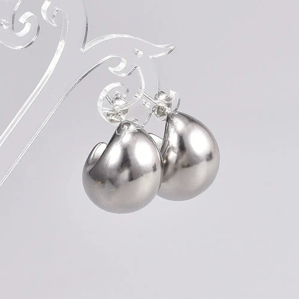 Titanium Earrings Hollow Round-Jewearrings