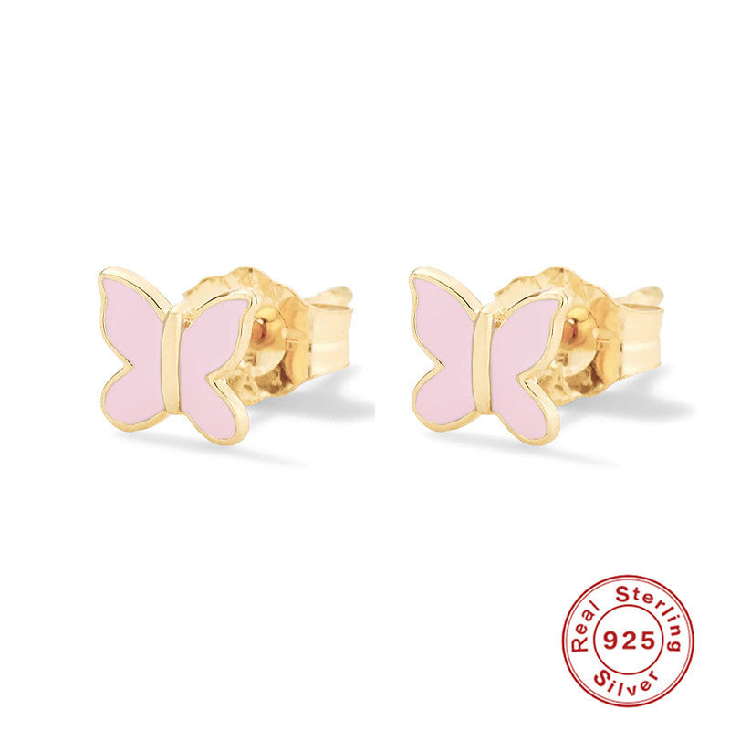 Fashion INS Style Bow Enamel Mini Color Earrings-Jewearrings