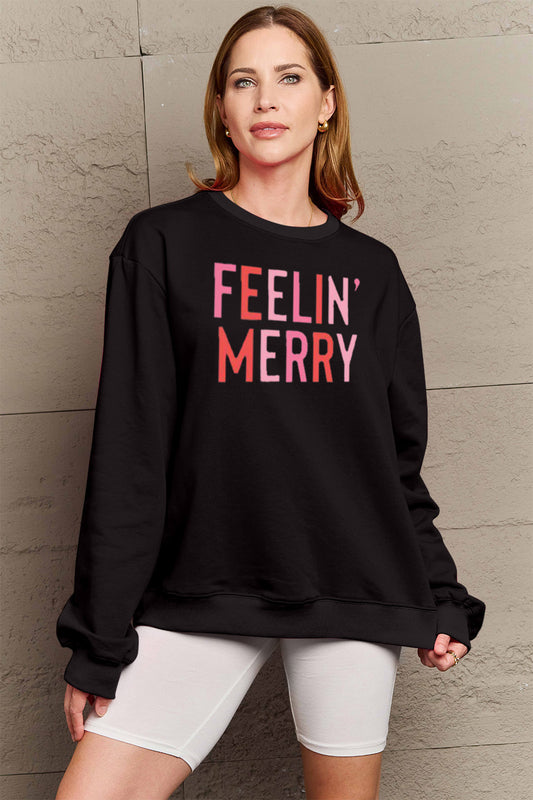 Simply Love Full Size Graphic Round Neck Sweatshirt-Jewearrings