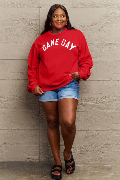 Simply Love Full Size GAME DAY Graphic Sweatshirt-Jewearrings