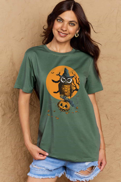 Simply Love Full Size Holloween Theme Graphic Cotton T-Shirt-Jewearrings