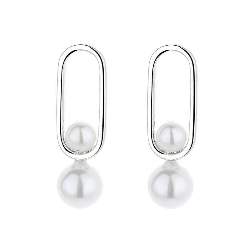 S925 Sterling Silver Fashion Pearl Earrings-Jewearrings