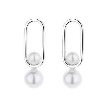 S925 Sterling Silver Fashion Pearl Earrings-Jewearrings