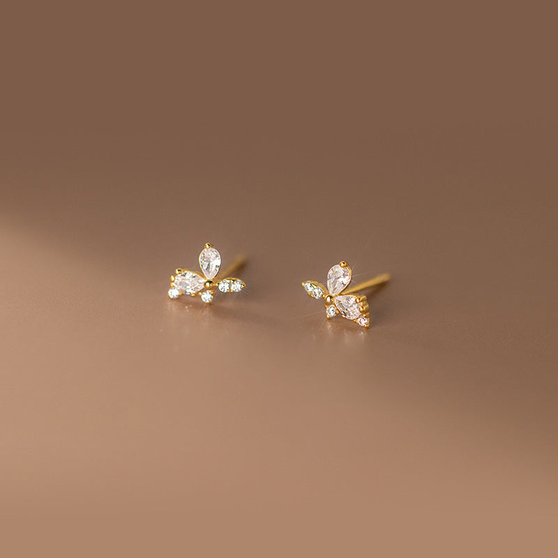 Ladies Fashion Personality S925 Silver Temperament Stud Earrings-Jewearrings