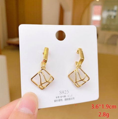 Retro Opal Earrings Korea Dongda Temperament Without Pierced Ears-Jewearrings