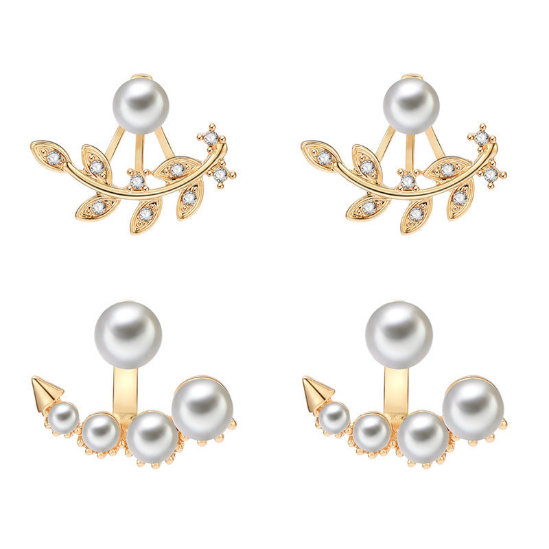 Jewelry Atmosphere Fashion Pearl Alloy Earrings-Jewearrings