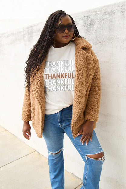 Simply Love Full Size THANKFUL Short Sleeve T-Shirt-Jewearrings