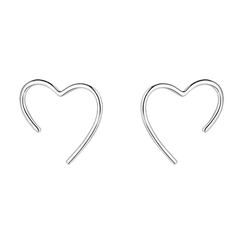 925 Sterling Silver Love Stud Earrings For Women-Jewearrings