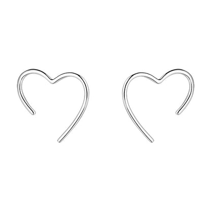 925 Sterling Silver Love Stud Earrings For Women-Jewearrings