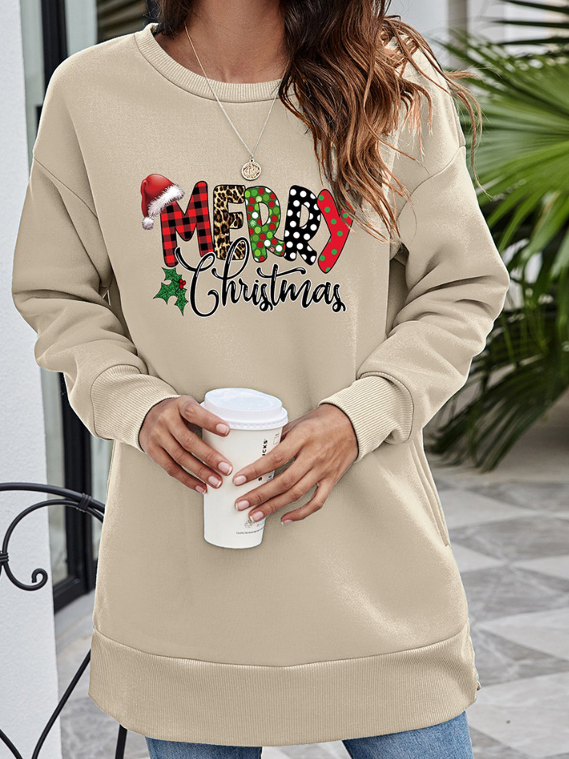 MERRY CHRISTMAS Graphic Sweatshirt-Jewearrings