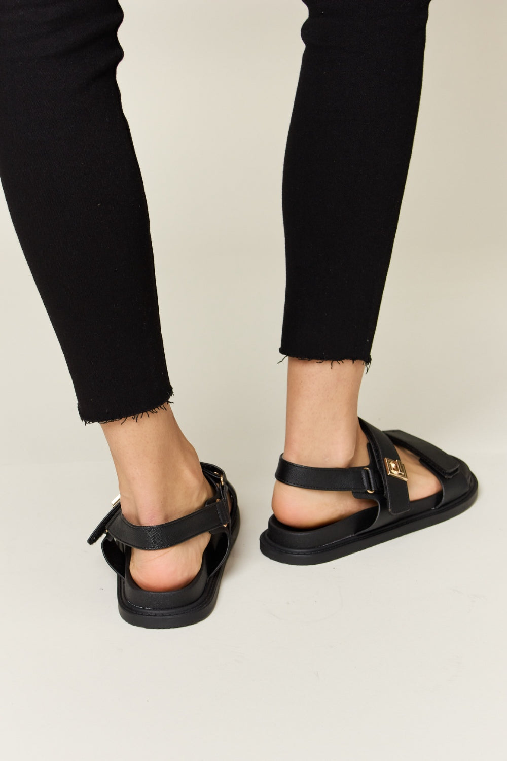 WILD DIVA Velcro Double Strap Slingback Sandals-Jewearrings