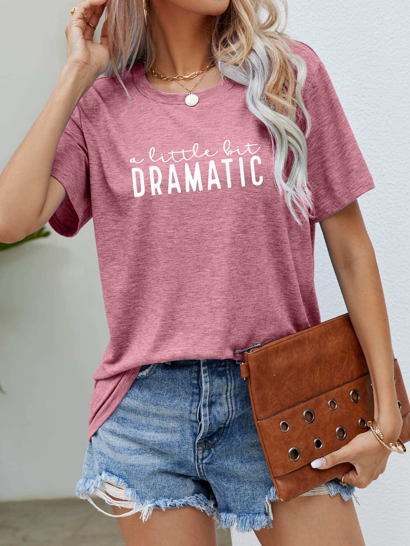 A LITTLE BIT DRAMATIC Graphic Tee-Jewearrings