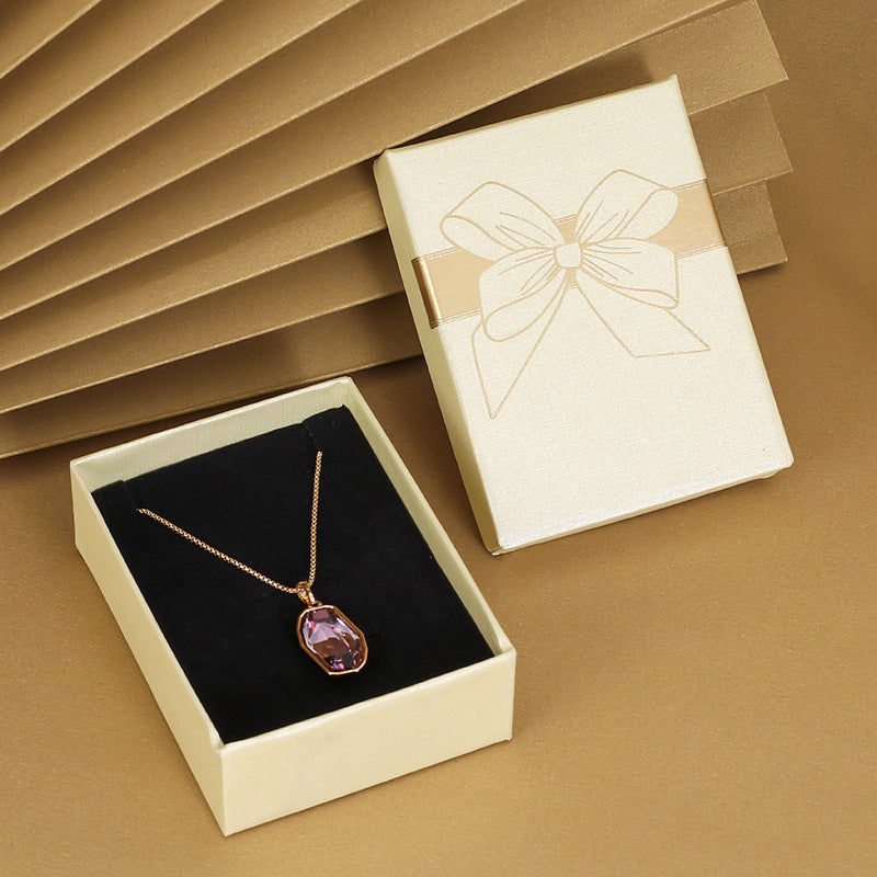 Bow Necklace Earrings Packaging Gift Box-Jewearrings