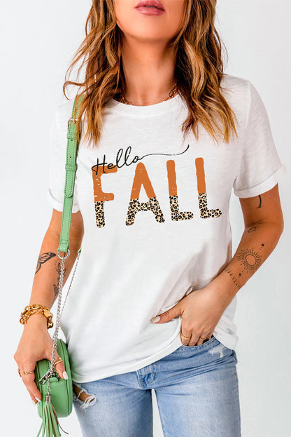 HELLO FALL Graphic Tee-Jewearrings