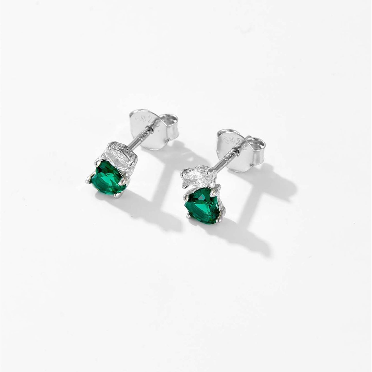 Korean Style Small Personality Stud Earrings Zircon S925 Silver-Jewearrings