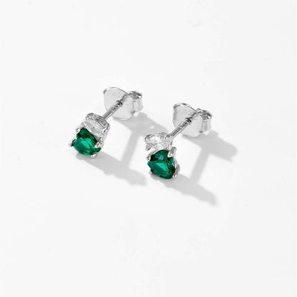 Korean Style Small Personality Stud Earrings Zircon S925 Silver-Jewearrings