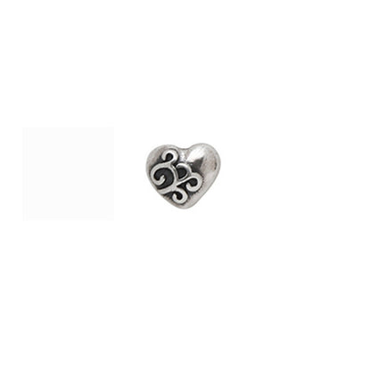 Vintage Thai Silver Heart-shaped Earrings For Women Stacking-Jewearrings