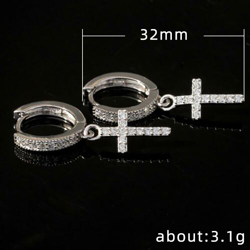 Lady Cross Earrings Earrings-Jewearrings