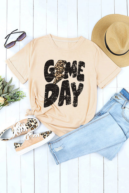 GAME DAY Graphic Short Sleeve T-Shirt-Jewearrings