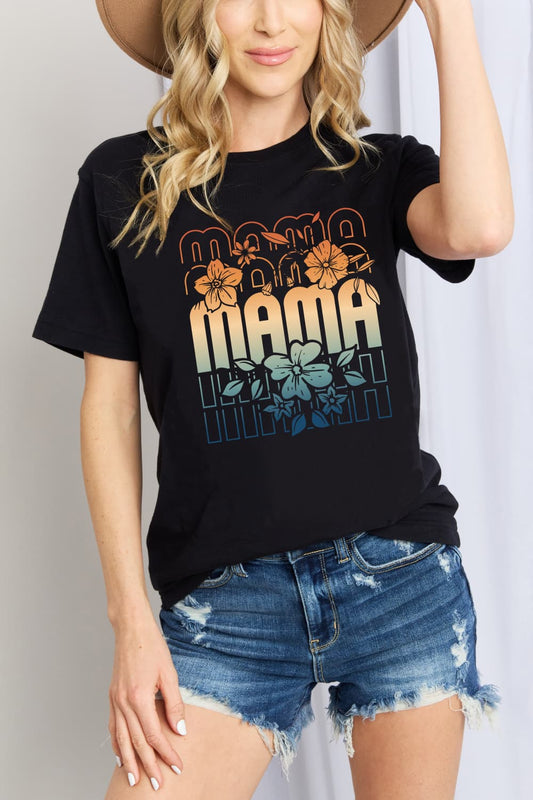 Simply Love Full Size MAMA Graphic Cotton T-Shirt-Jewearrings