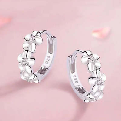 Sterling Silver Female Earrings New Trendy Simple Temperament-Jewearrings