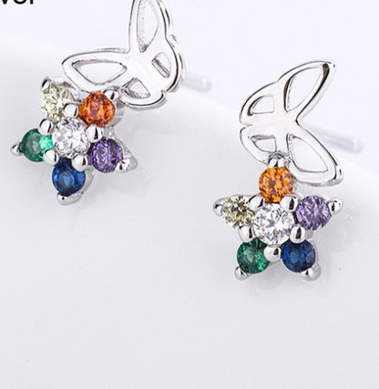 Pure Silver Jewelry Butterfly Earrings Factory Direct Supply-Jewearrings