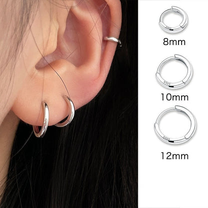 Silver Pin Earrings Bone Stud Simple Bracelet Ear Clip-Jewearrings