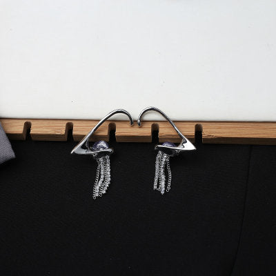 Long Chain Earrings Butterfly Ear Bone Clip-Jewearrings