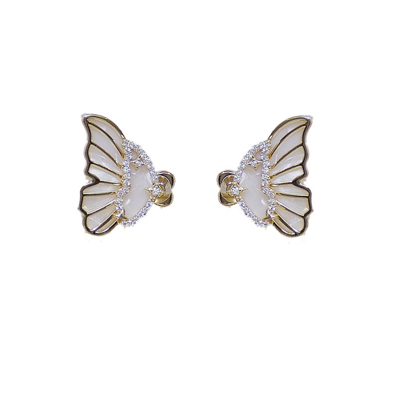 New 925 Silver Needle Small And Small Butterfly Stud Earrings-Jewearrings