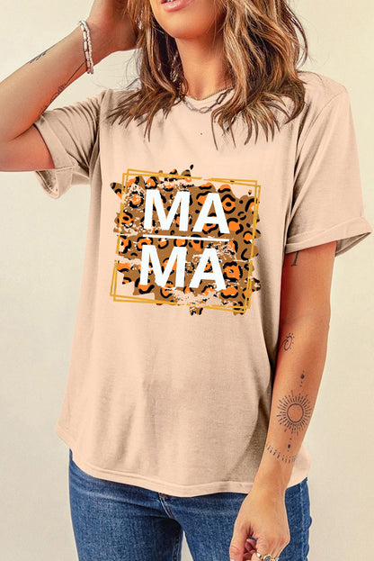 MAMA Round Neck Short Sleeve T-Shirt-Jewearrings