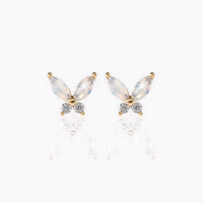 Zircon Earrings 18K Gold Color Preserving Jewelry Girly Cute-Jewearrings