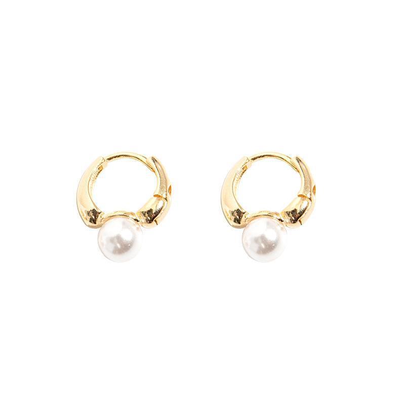 New French Style Pearl Earrings S925 Silver Trendy Earrings Design Sense Niche Temperament High-grade Elegant Light Luxury Ear Clip Women-Jewearrings