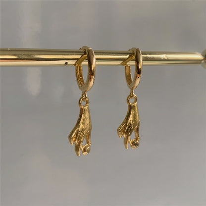 Fashion Jewelry Hip Hop Punk Gold Earrings-Jewearrings