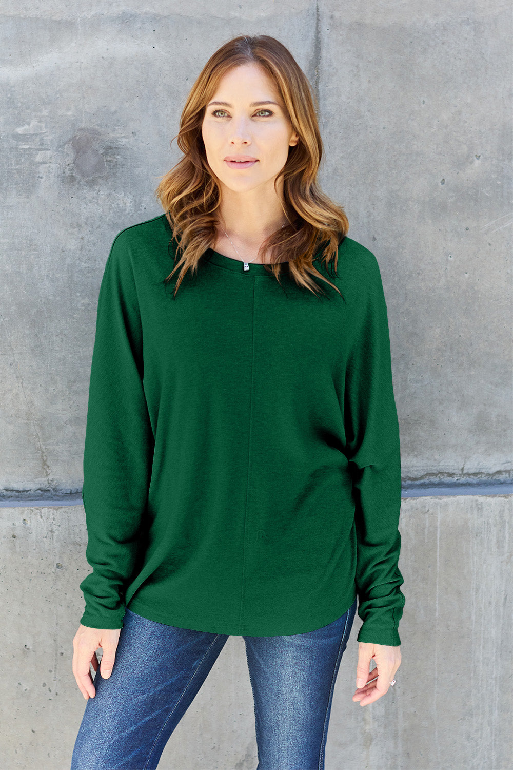 Double Take Full Size Round Neck Long Sleeve T-Shirt-Jewearrings