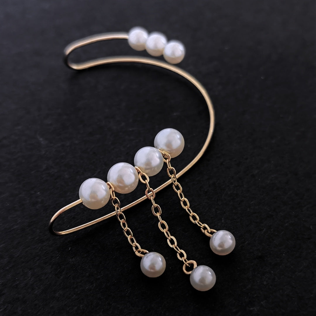 No Ear Holes Earrings Women's Single Natural Freshwater Pearl Light Luxury-Jewearrings