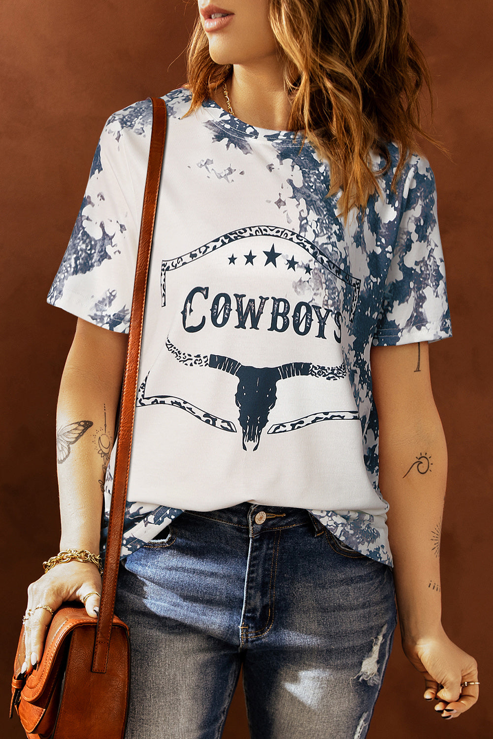 COWBOYS Graphic Tie-Dye Tee-Jewearrings